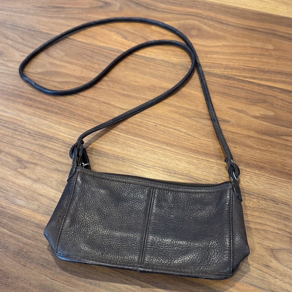 Wilsons Leather Dark Brown Crossbody Bag